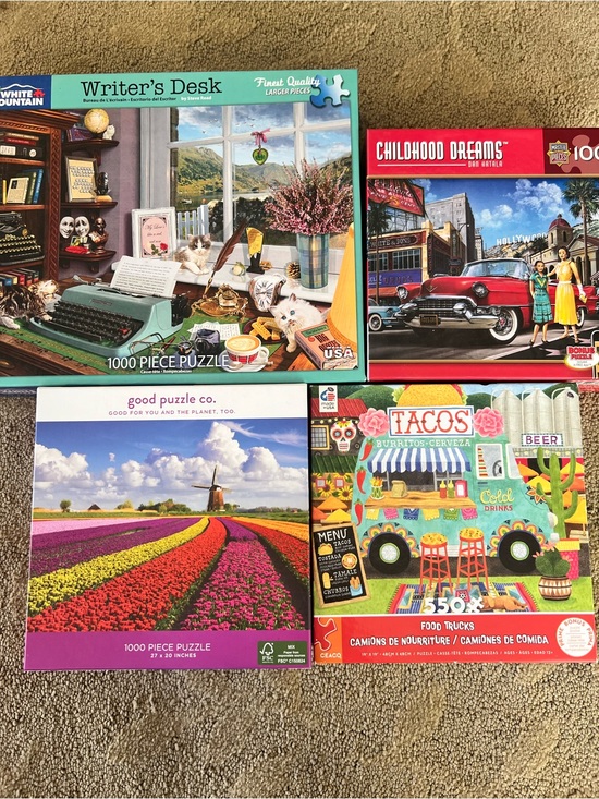 Other - jigsaw puzzles, 3 are 1,000 pieces and one is 550